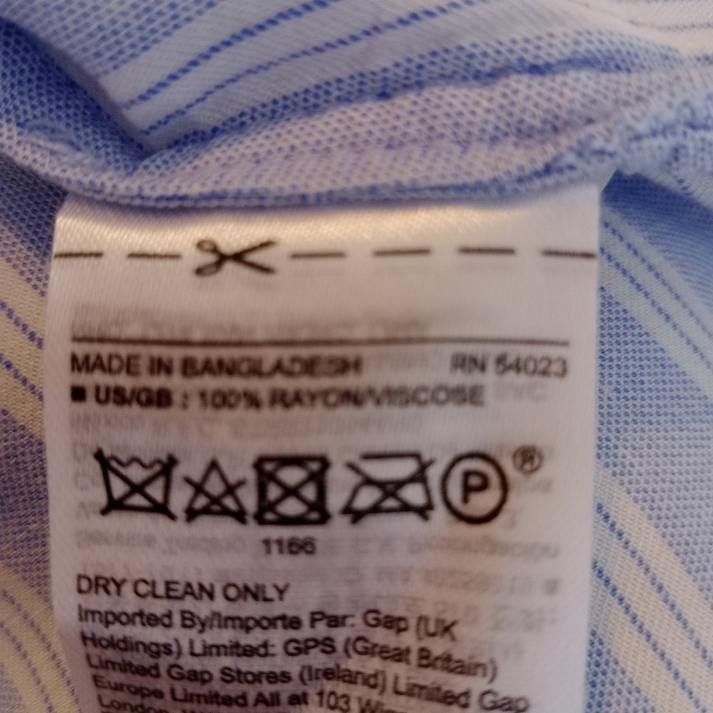 Banana Republic Light Blue and White Striped Blouse - Picture 9 of 9
